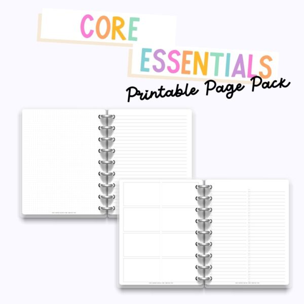 Core Essentials Pack – Printable Page Pack (10 Pages)